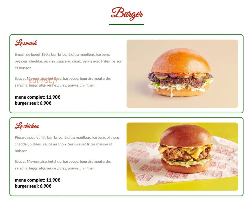 Arizona Pizza — carte page 11