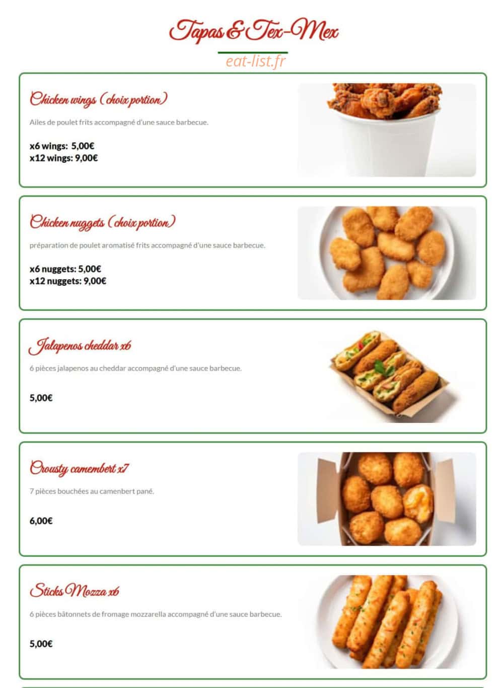 Arizona Pizza — carte page 9