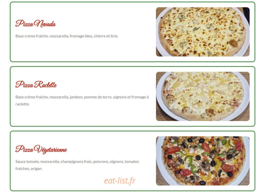 Arizona Pizza — carte page 2