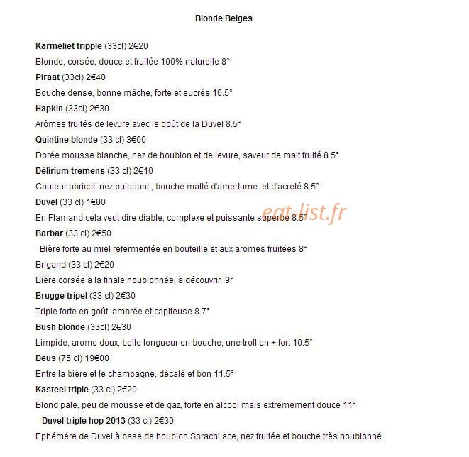 Bijou Bar — carte page 4