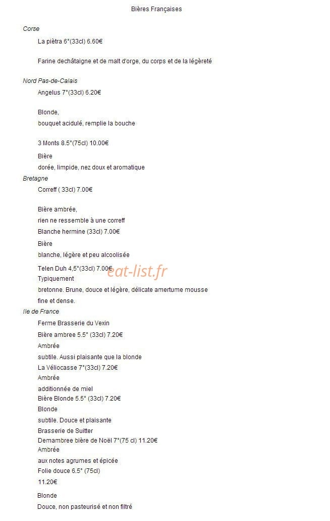 Bijou Bar — carte page 15