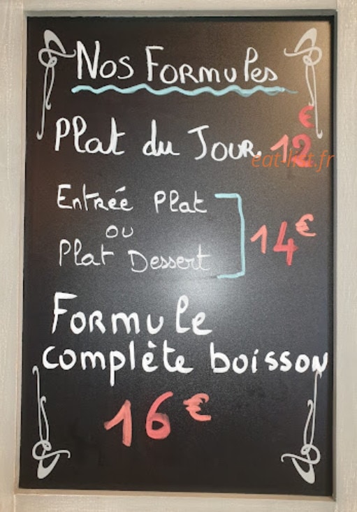 Brasserie du Marché — carte page 1