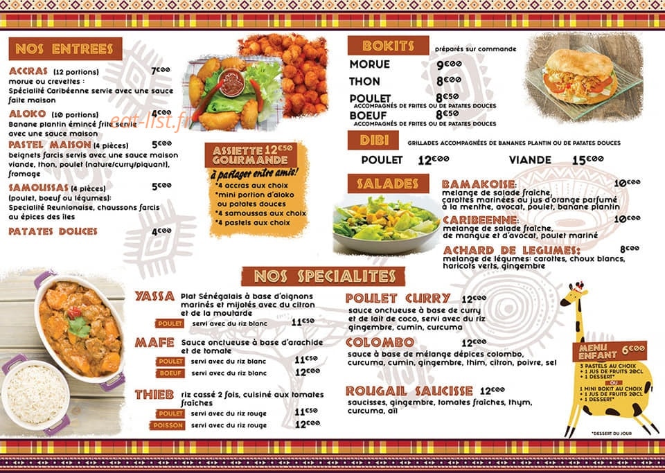 Hinda flavour — carte page 2