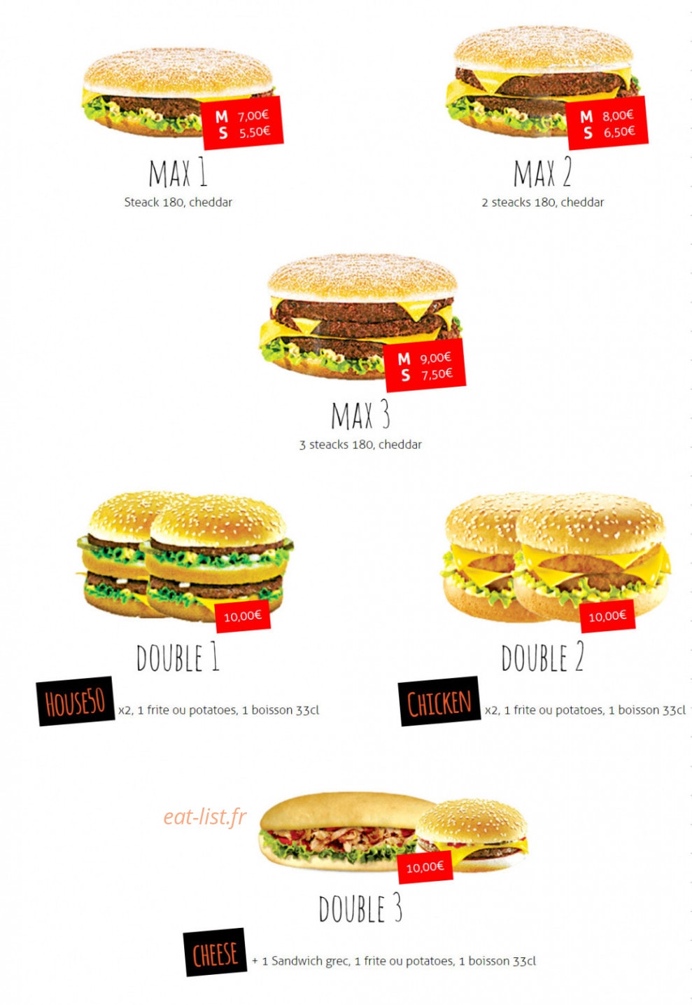 House pizza — carte page 5