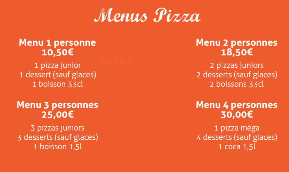 House pizza — carte page 3