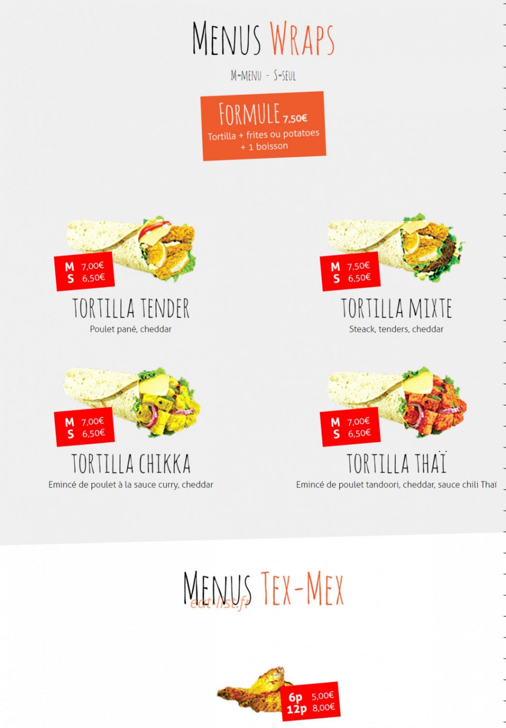 House pizza — carte page 8