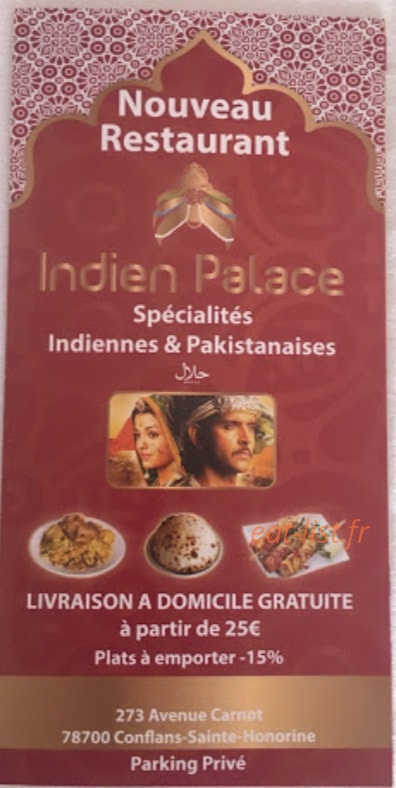 Indien palace — carte page 1