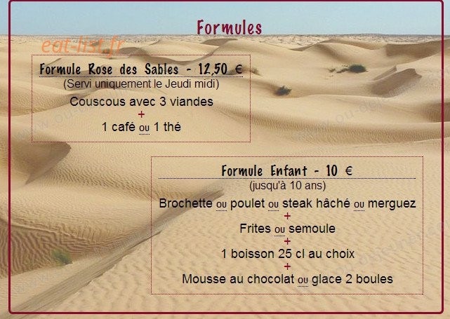 La Rose des Sables — carte page 5