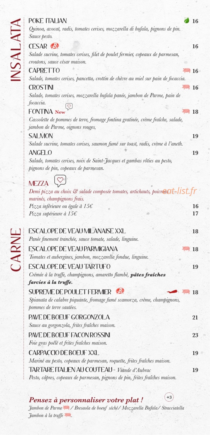 Le Comptoir Italien — carte page 5