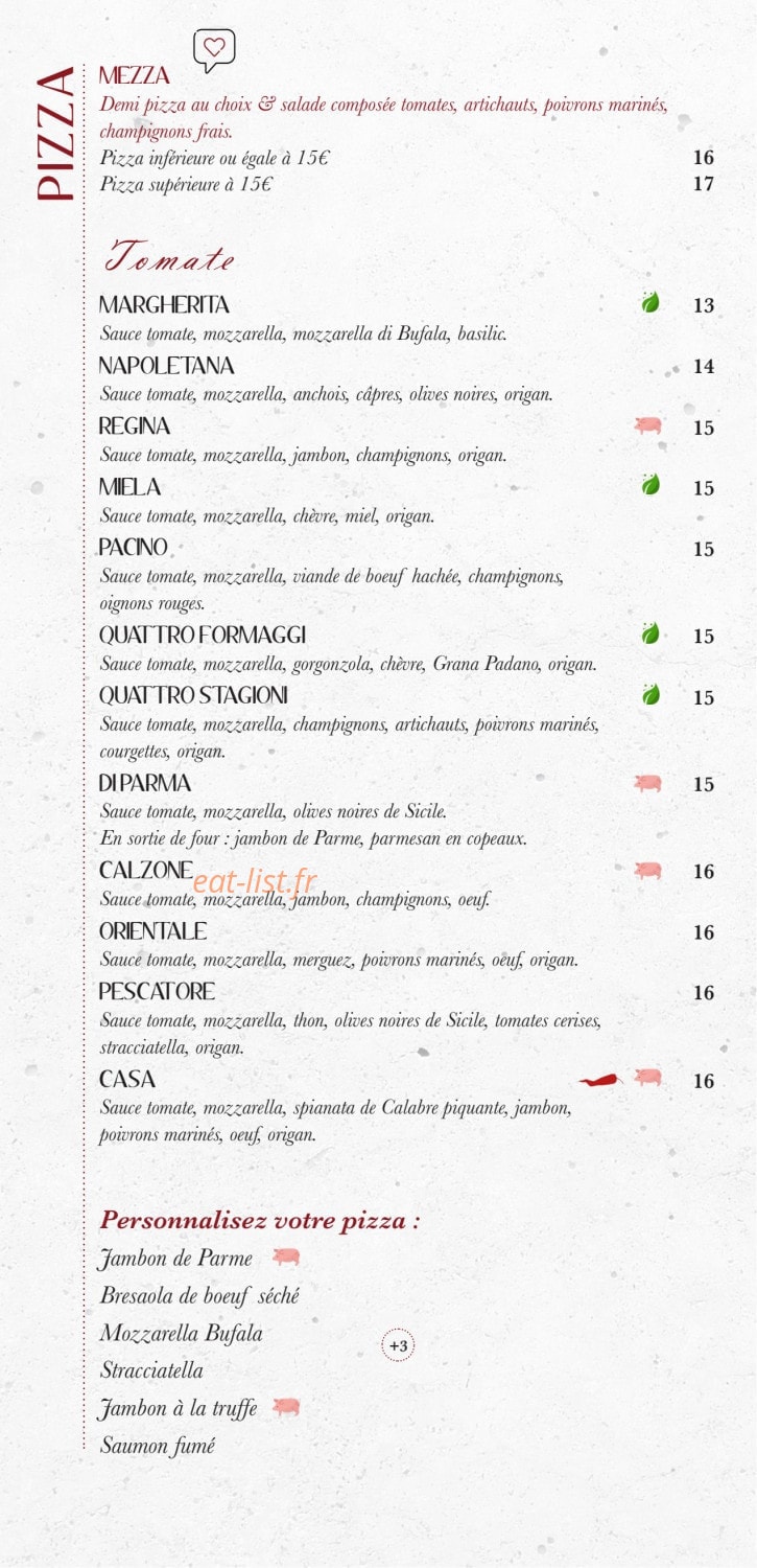 Le Comptoir Italien — carte page 6