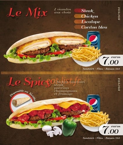 Le Spicy — carte page 1