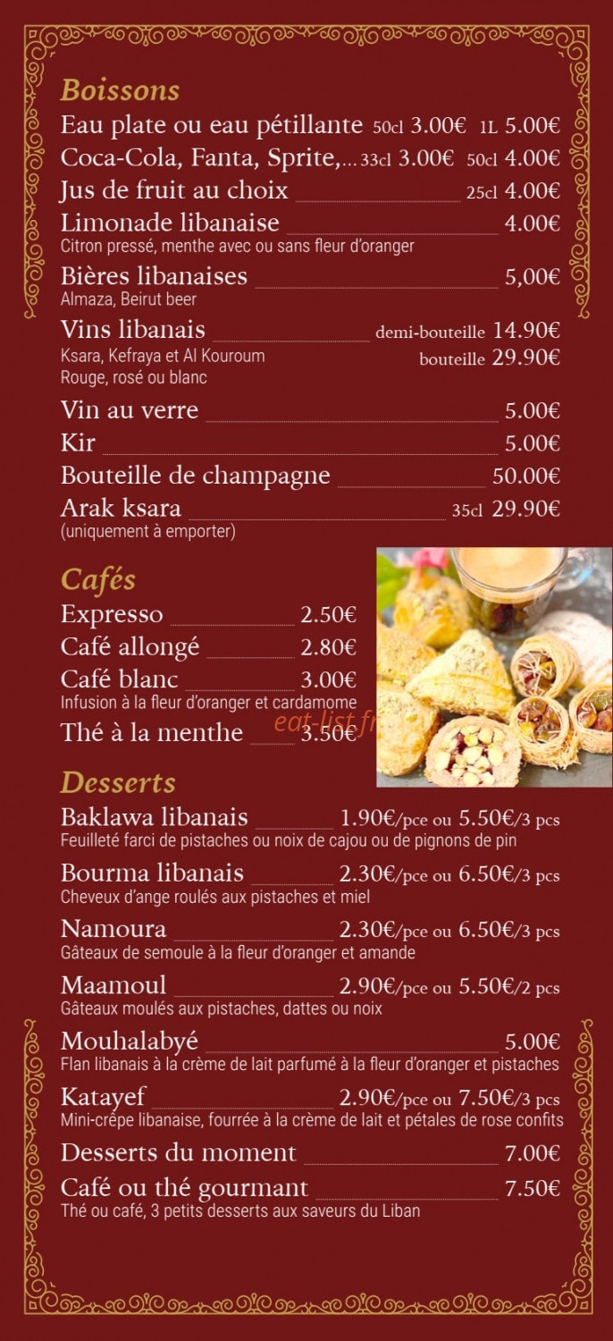 Les Roses Du Liban — carte page 5
