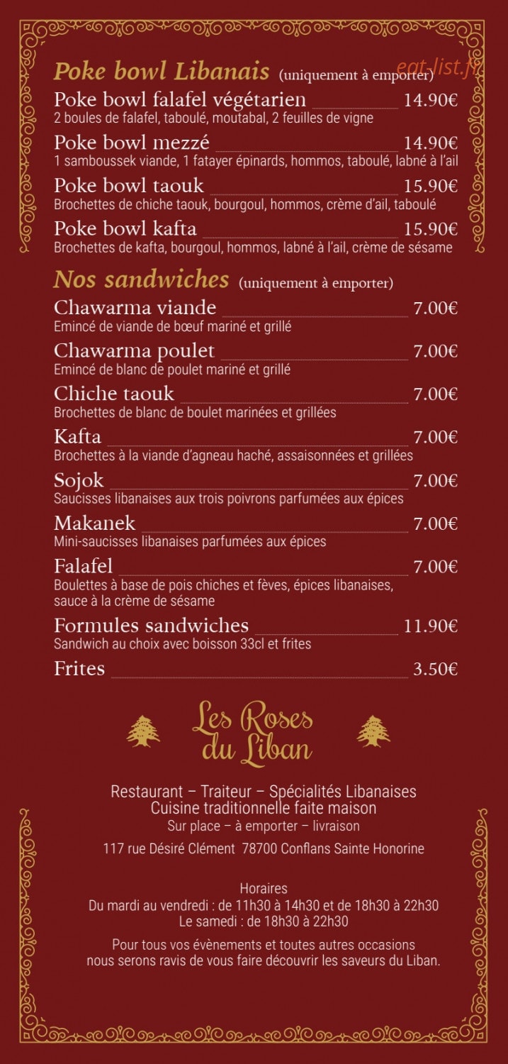 Les Roses Du Liban — carte page 6