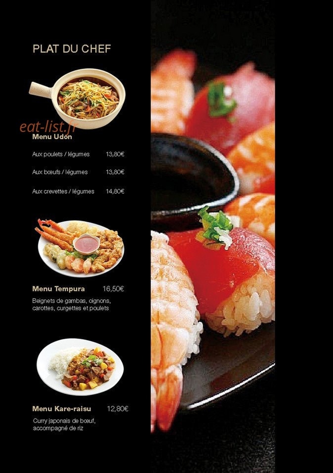 Carte et menu de Little Tokyo à Conflans Sainte Honorine — Les plats du chef