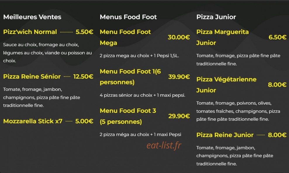 Peppers Pizza — carte page 1
