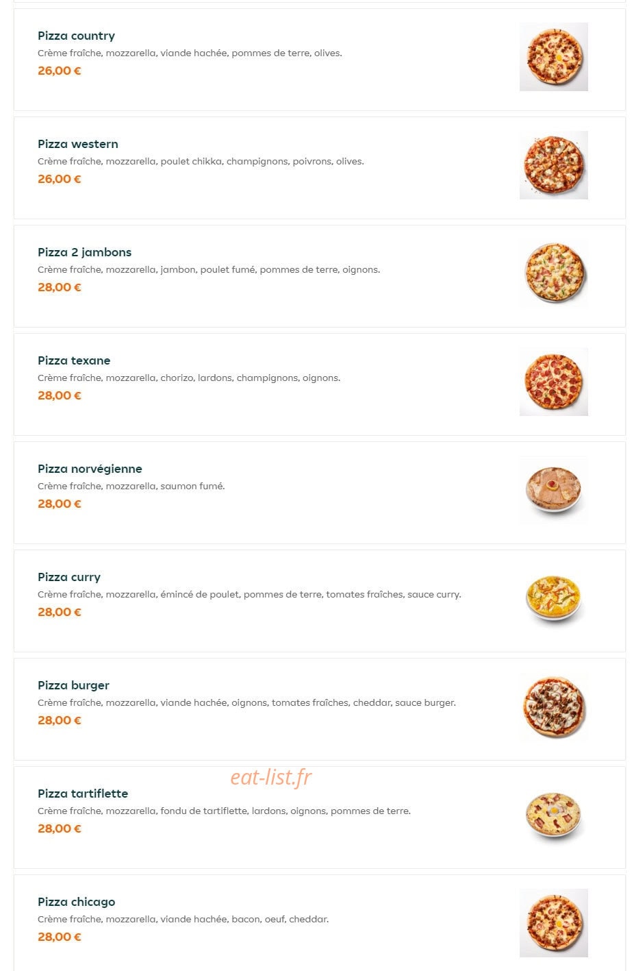 Pizza King — carte page 21