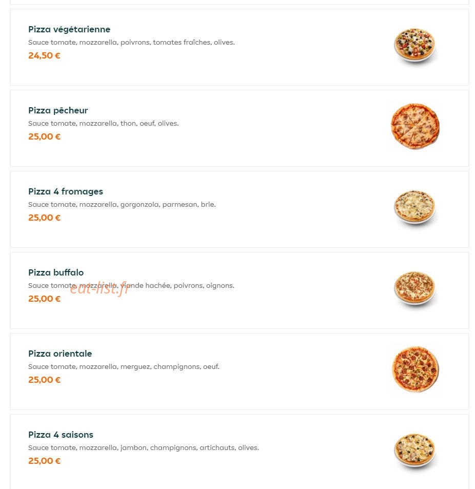 Pizza King — carte page 18