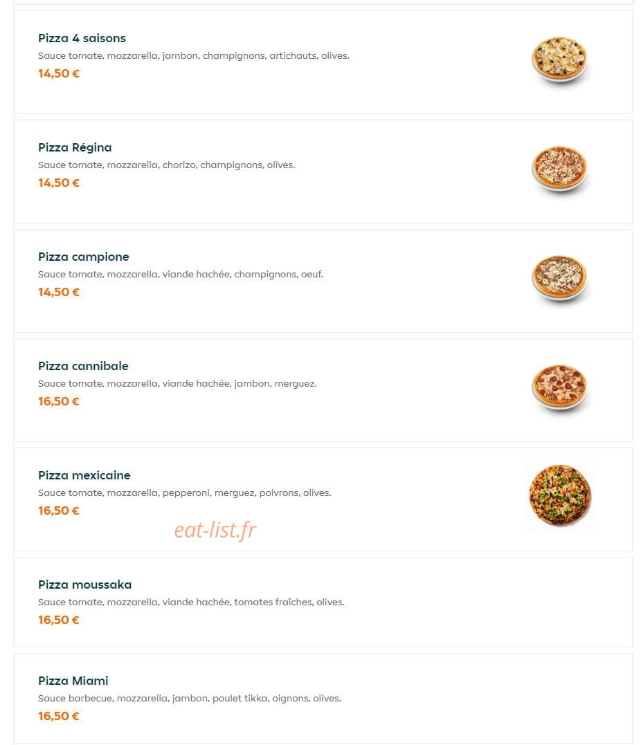 Pizza King — carte page 9