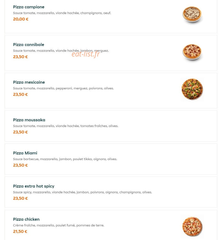 Pizza King — carte page 14