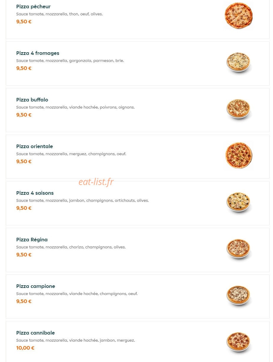 Pizza King — carte page 3