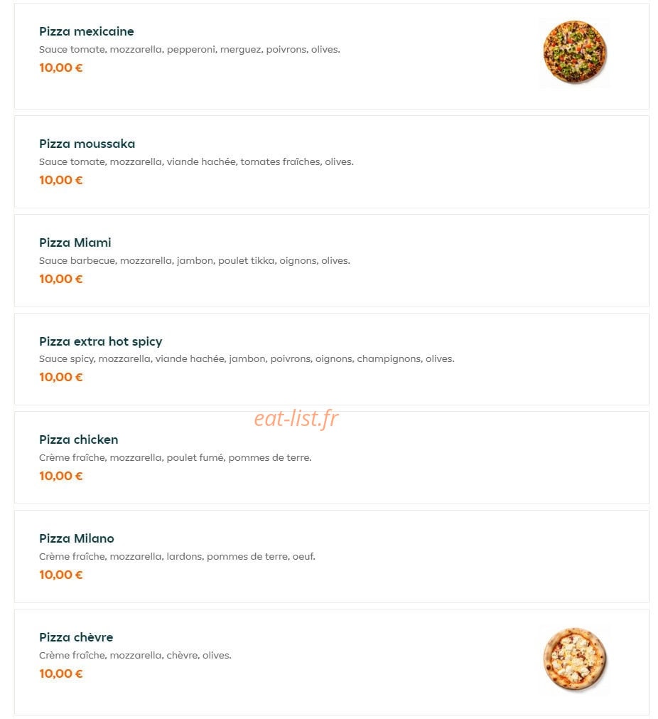 Pizza King — carte page 4