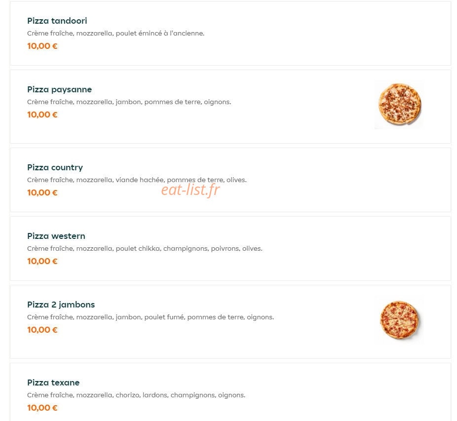 Pizza King — carte page 5
