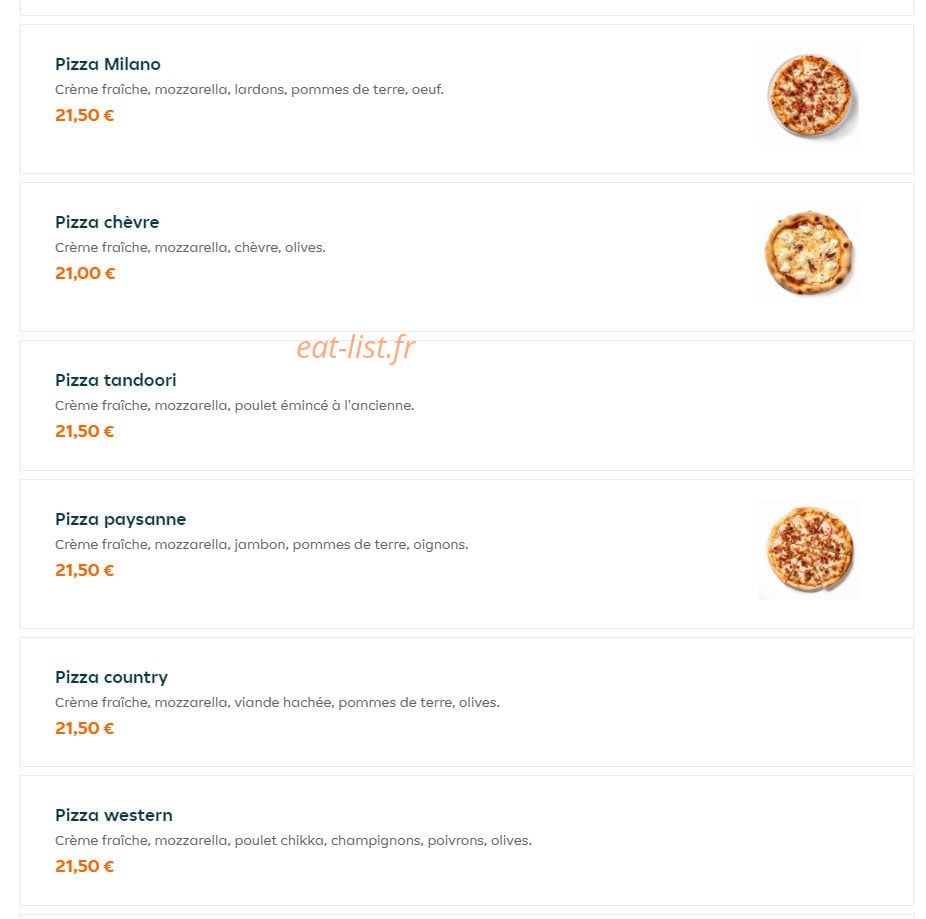 Pizza King — carte page 15