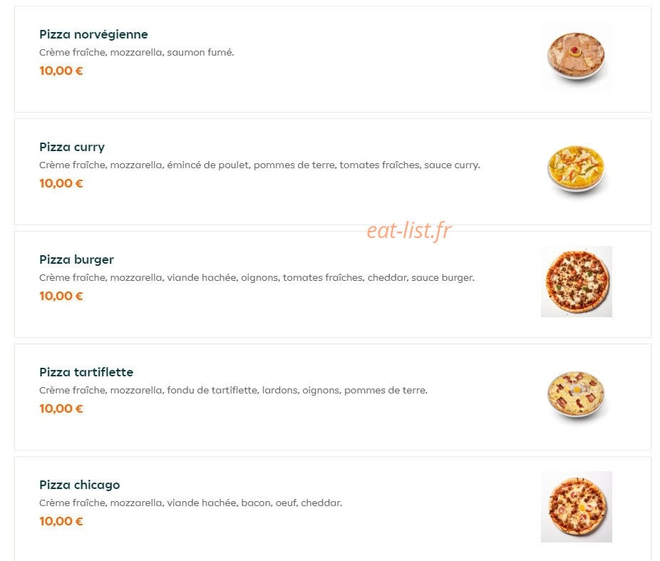 Pizza King — carte page 6