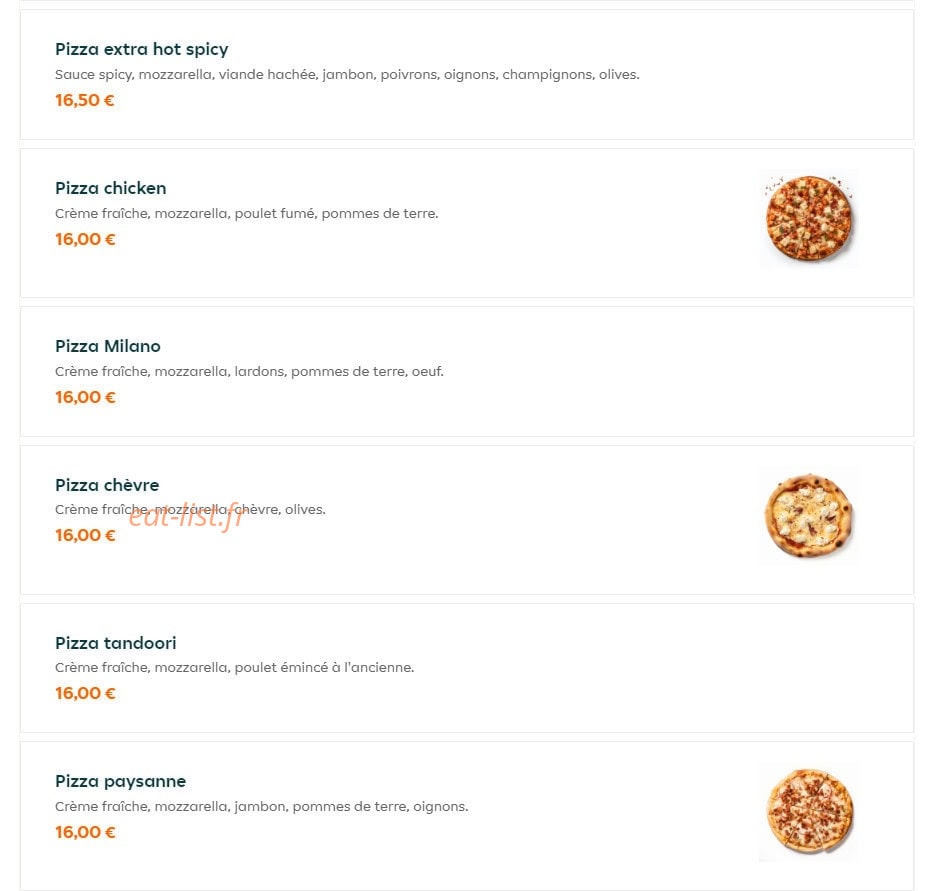 Pizza King — carte page 10