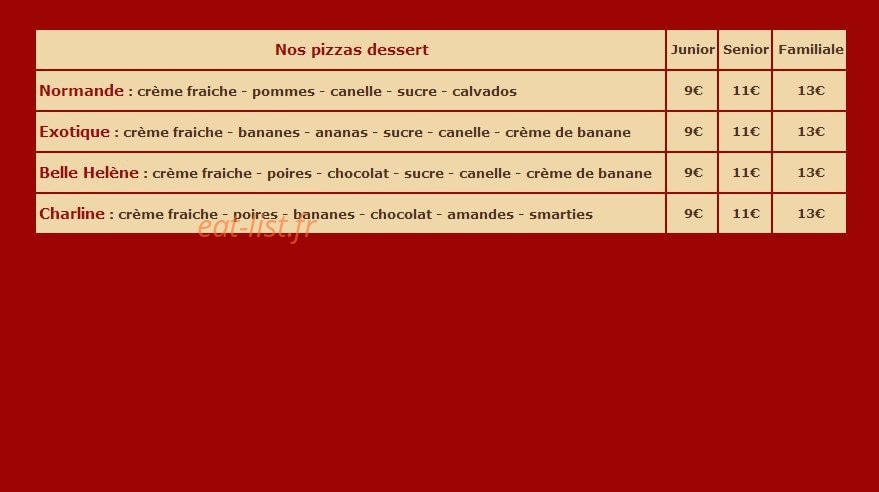 Pizza Marina — carte page 3