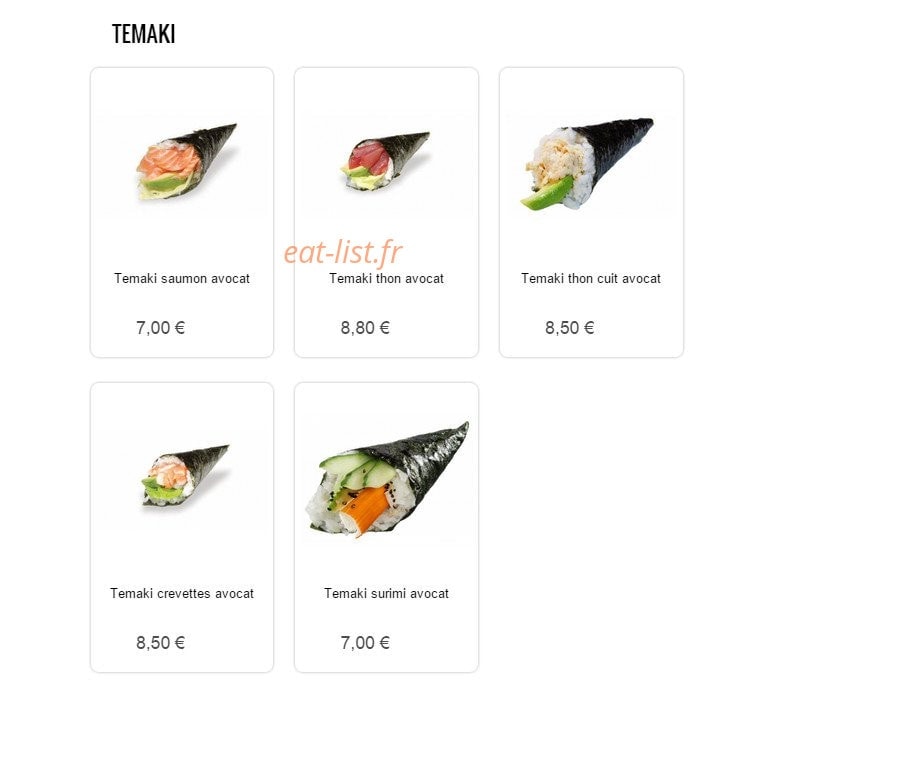 Sushi Sun — carte page 14