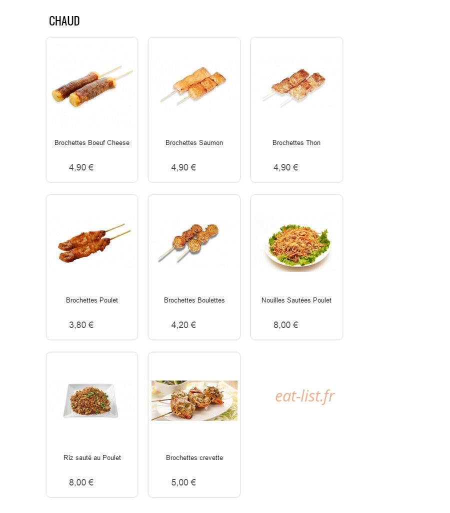 Sushi Sun — carte page 11