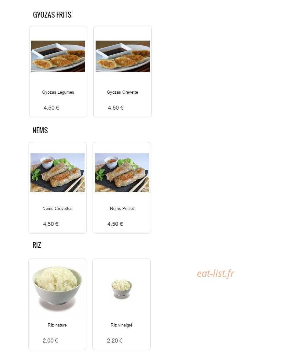 Sushi Sun — carte page 2
