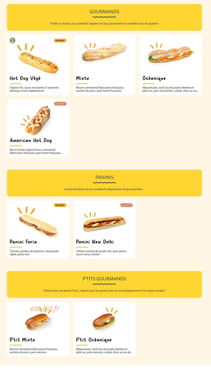 La Croissanterie — carte page 3