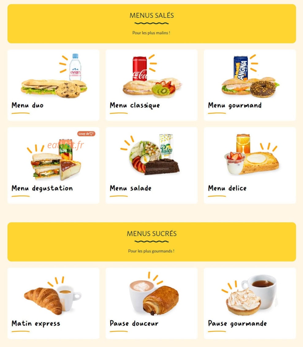 La Croissanterie — carte page 1