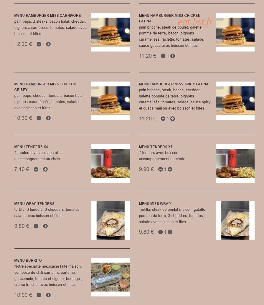 Miss Tapas — carte page 4