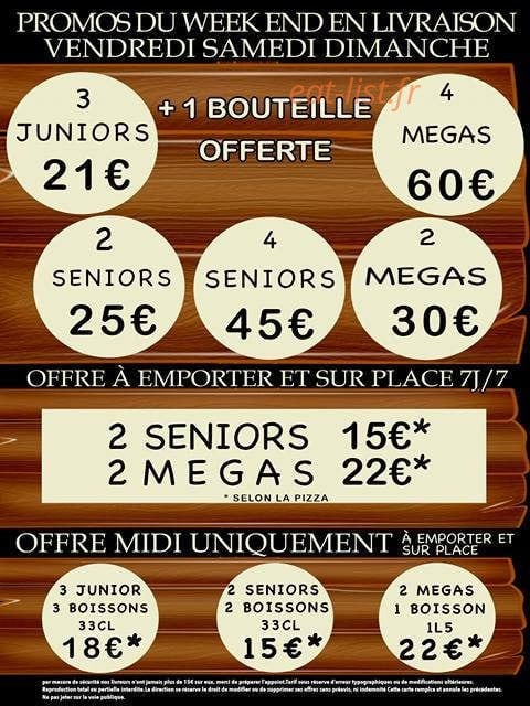 Welcome pizza — carte page 4