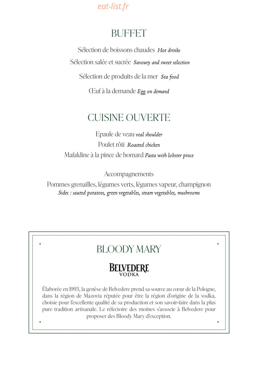 Le Réfectoire des Moines — carte page 2