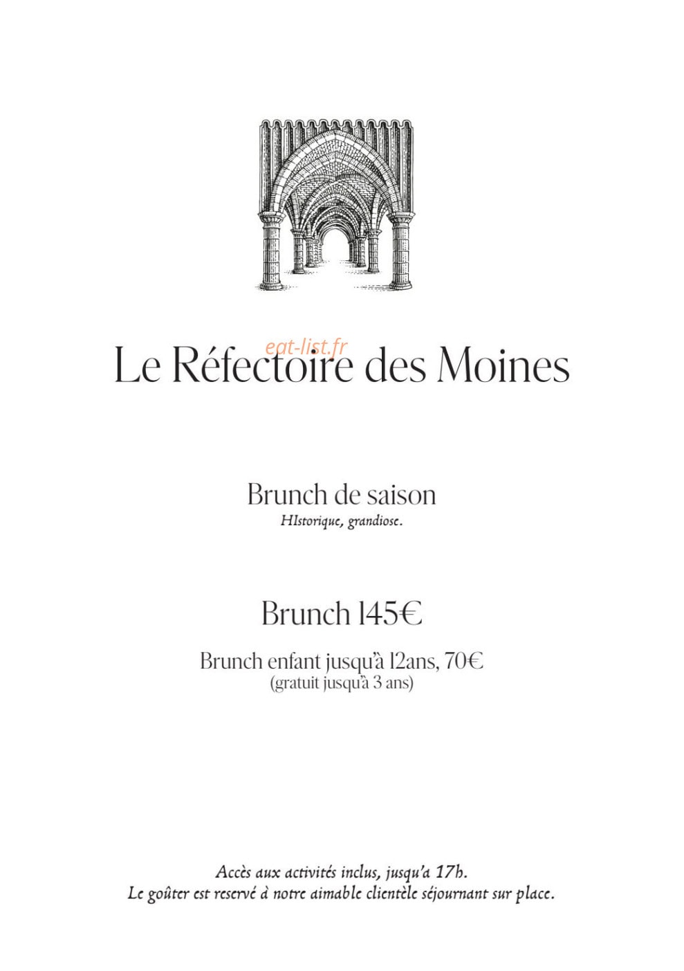 Le Réfectoire des Moines — carte page 1