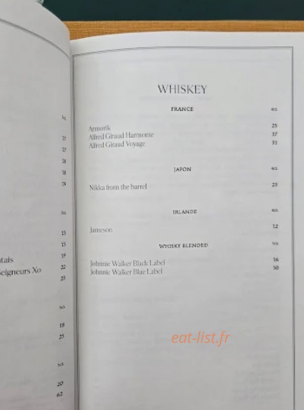 Restaurant Les Chasses — carte page 3