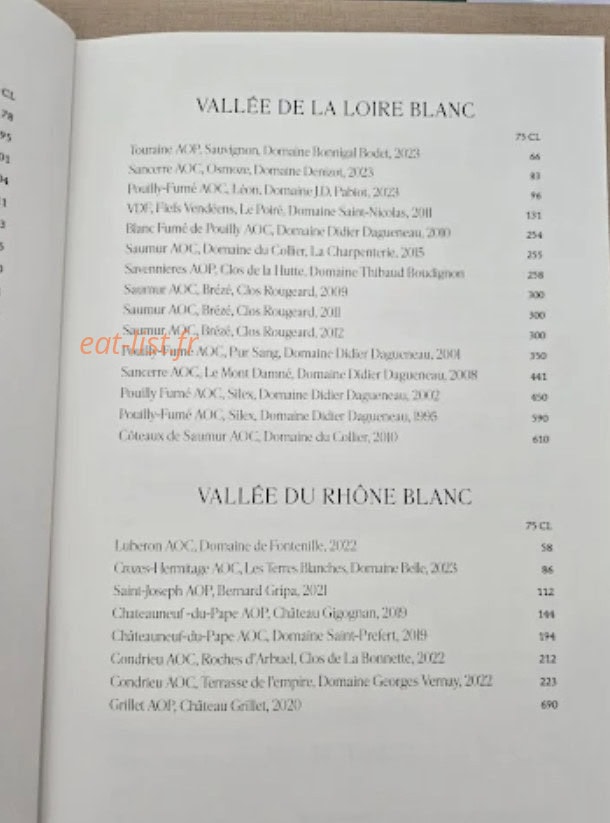 Restaurant Les Chasses — carte page 4