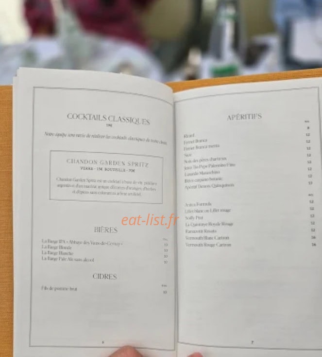 Restaurant Les Chasses — carte page 8