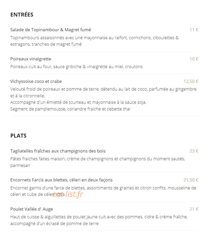 Le P’tit Coin — carte page 1