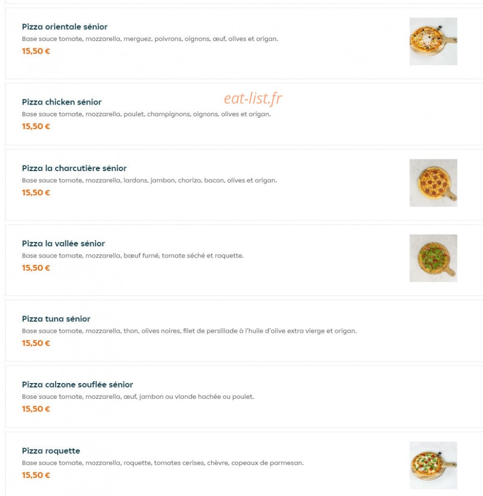 Pizza vallée — carte page 5