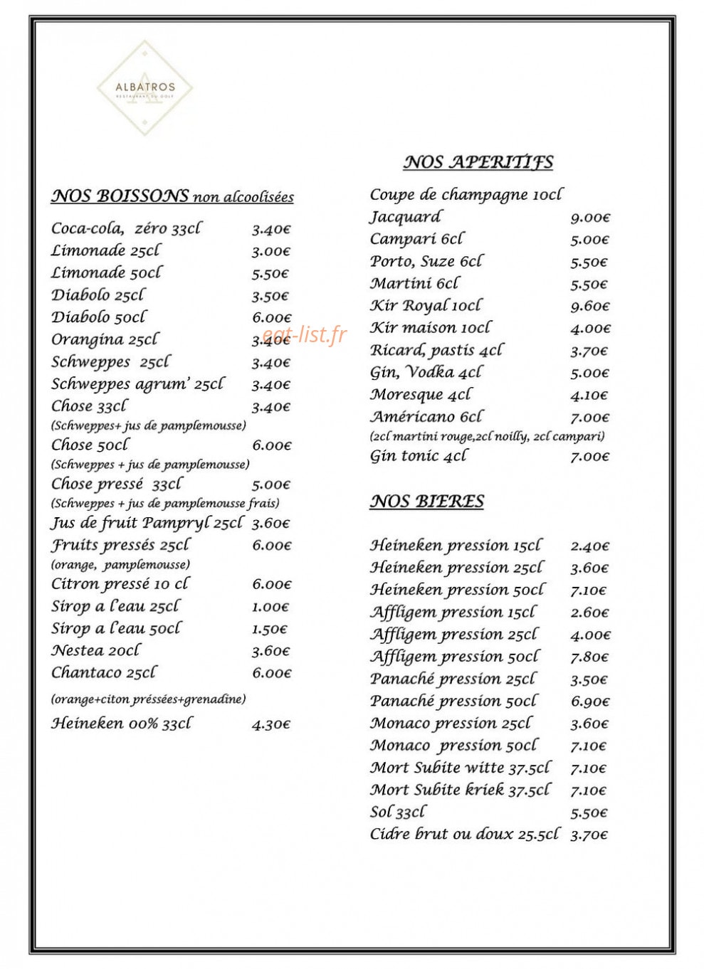 Albatros — carte page 2