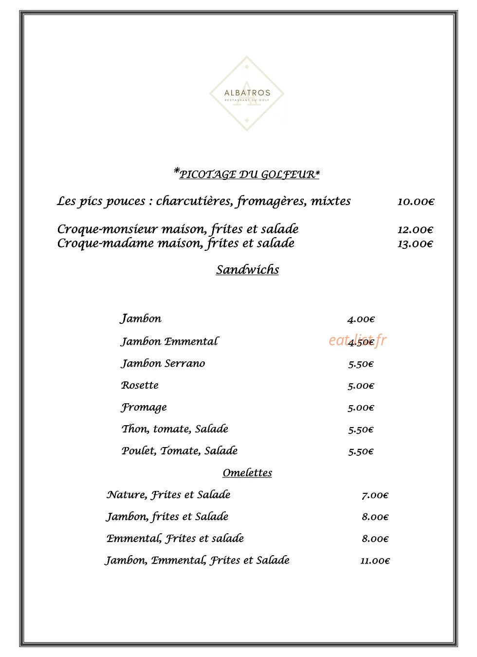 Albatros — carte page 1