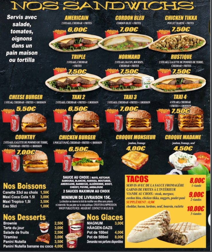 Duo pizza — carte page 3