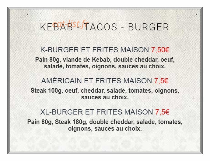 Le Petit Fourneau — carte page 7