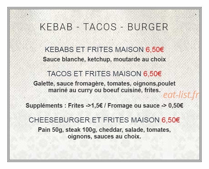 Le Petit Fourneau — carte page 6