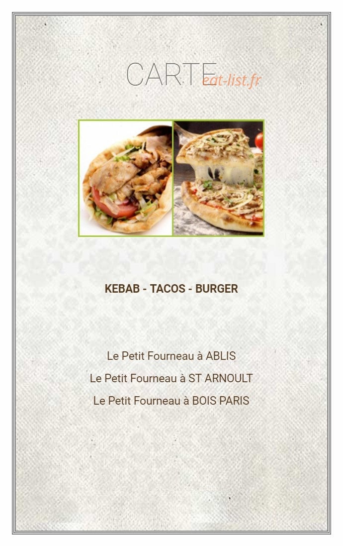 Le Petit Fourneau — carte page 5